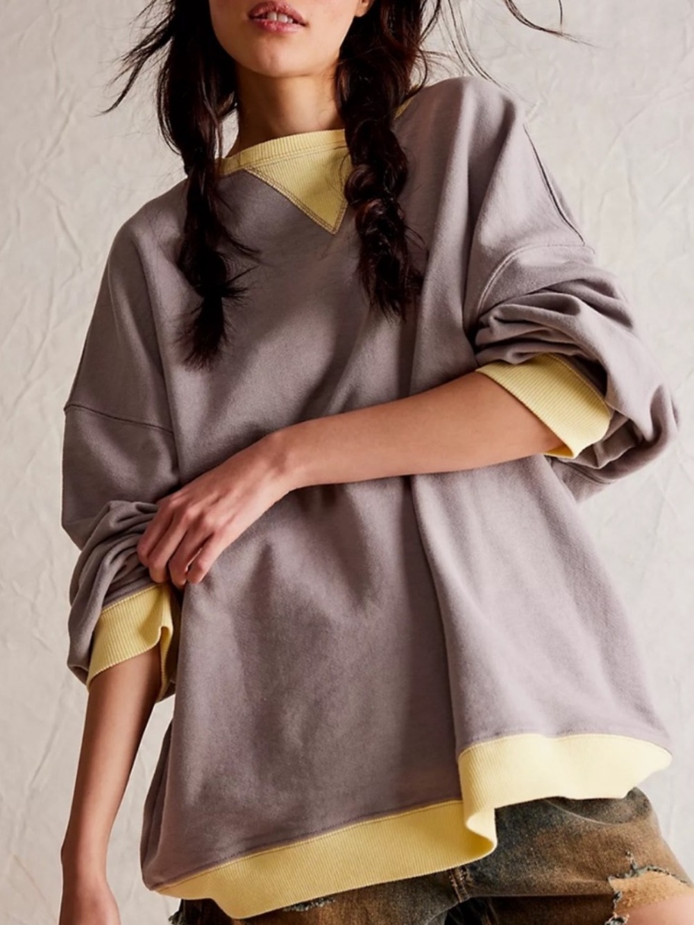 We The Free Classic Crew Colorblock Sweatshirt from Free People